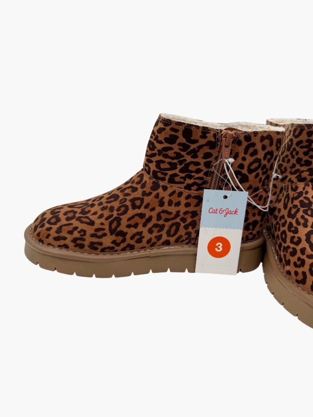 NEW Cat & Jack Girls' Honor Faux Suede Style Boots - Brown - Size 3 - Picture 5 of 7